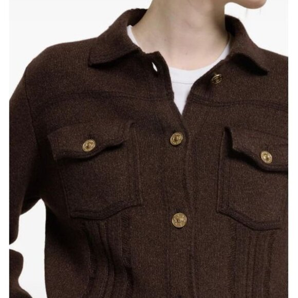 BARRIE Barrie Knitted Jacket - Brown - Picture 4 of 13